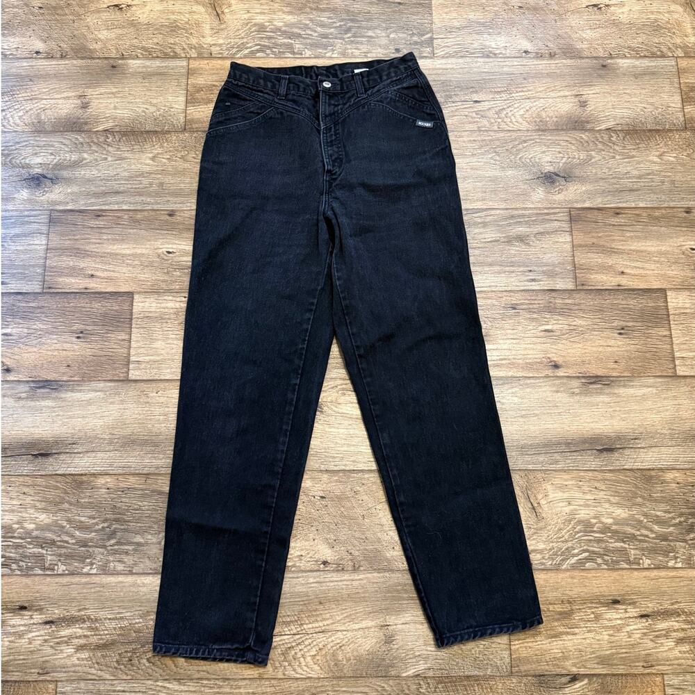 Vintage Rocky Mountain Rockies Black High Waisted 32x33 Jeans